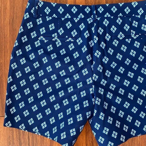 Kenar navy chino Bermuda shorts with geometric print size 10 - Picture 7 of 10